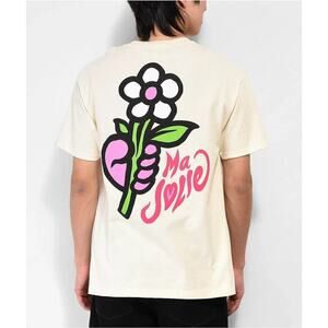 Ma Jolie Fleur Cream T-Shirt Medium XL